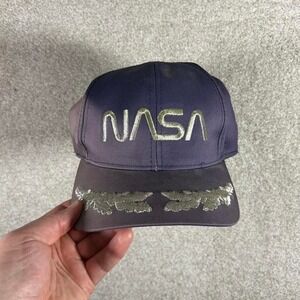 Vintage 90s NASA space faded SnapBack hat cap OSFA